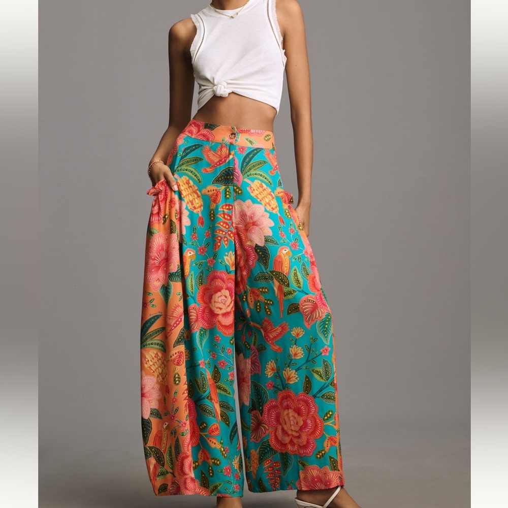 FARM Rio Multicolor Floral Wide Leg Pants